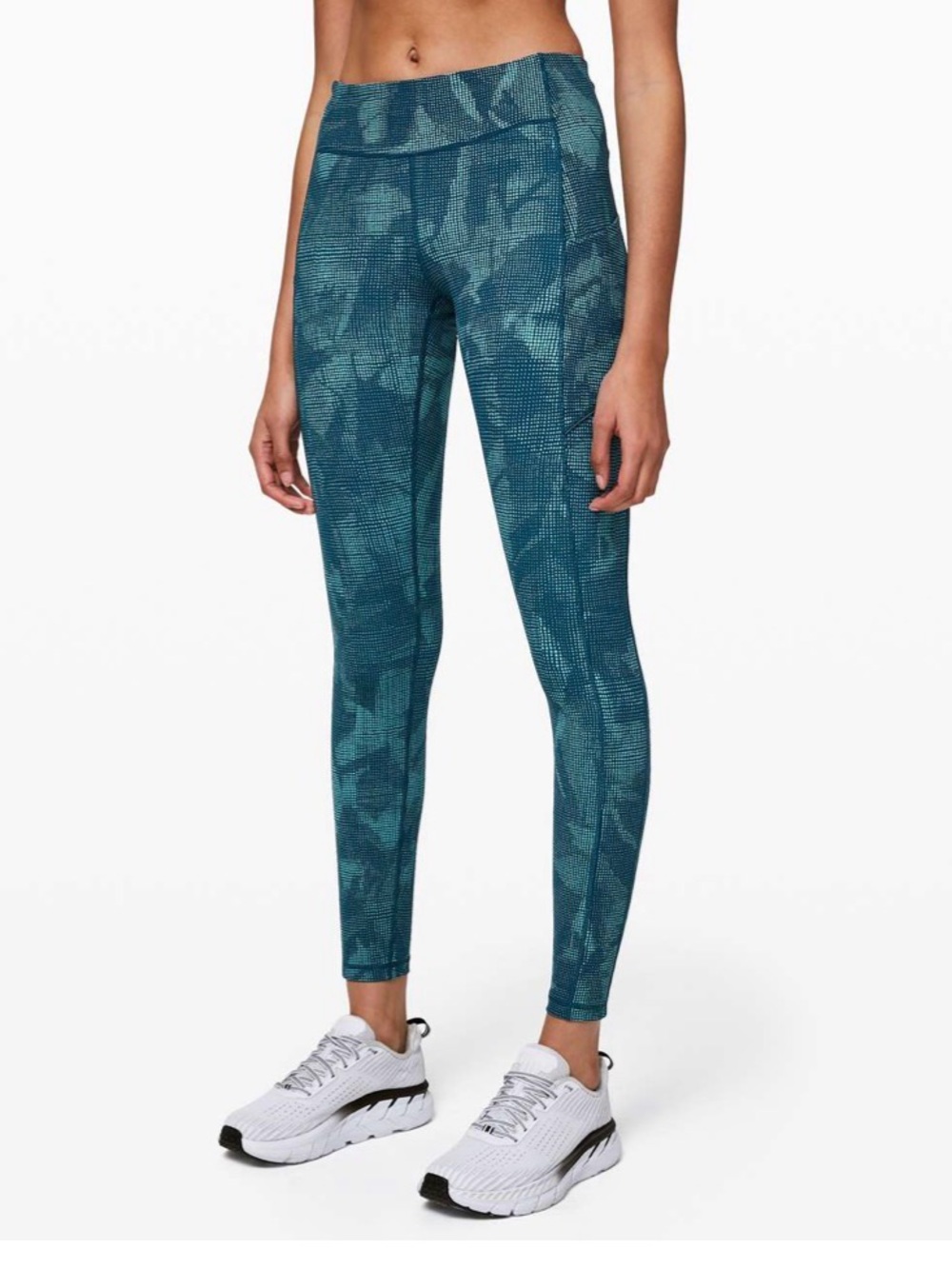 Lululemon Speed Up Tight 28” Illusion Tidal Teal Bermuda Teal size 6 Luxtreme